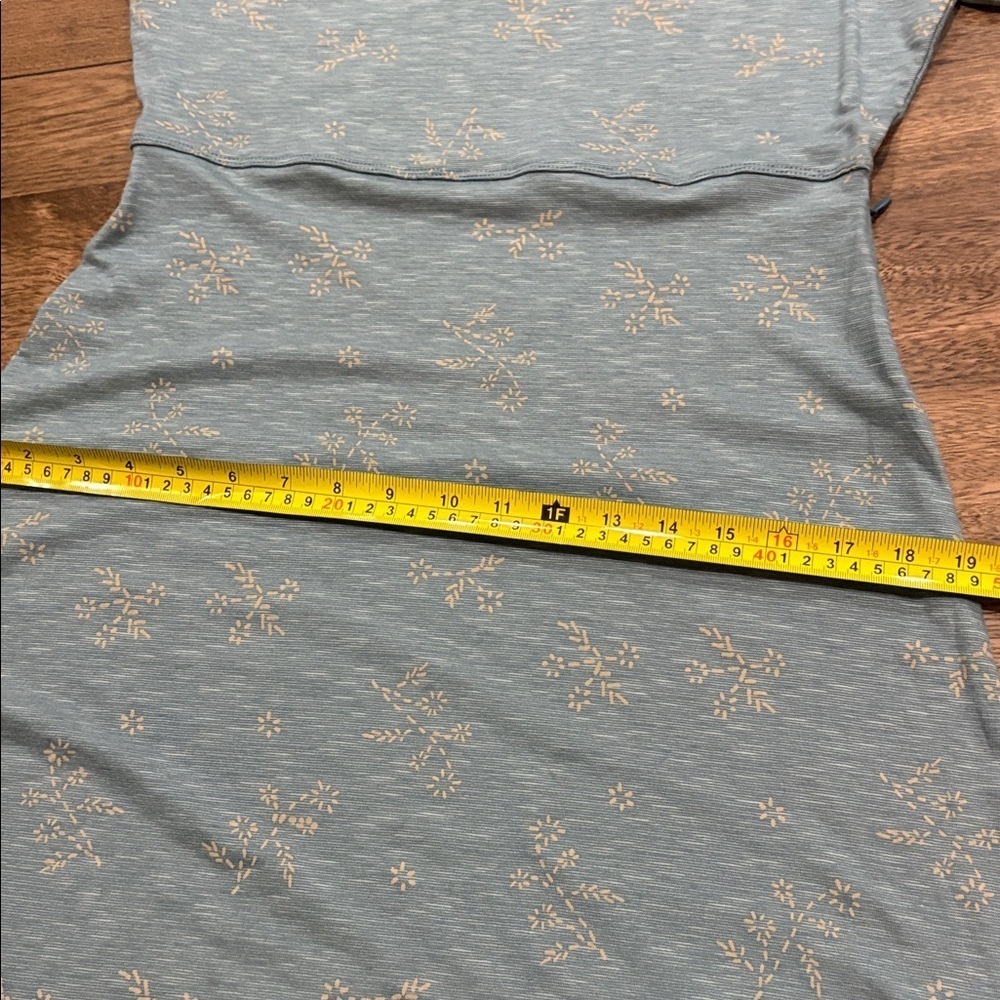Toad & Co Womens Knit Dress Size Medium Knee Length 3/4 Sleeve V-Neck. Blue - Picture 8 of 10